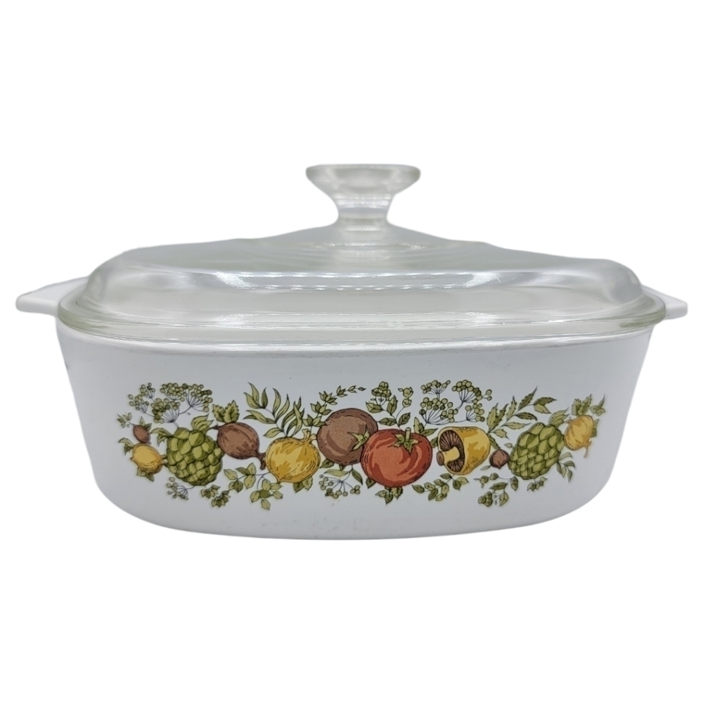 Corning Ware Vintage 1969-1972 Spice Of Life 2 Litre Dish With Lid A-2-B